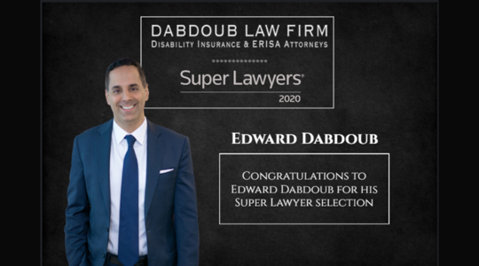 Edward Dabdoub for being a Super Lawyer in 2020