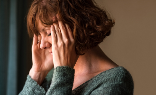 woman with headache