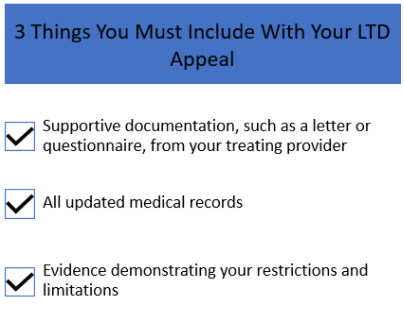 3 Things To Include With LTD Appeal