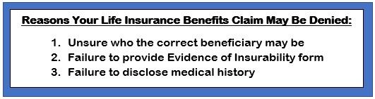 Reasons Your Life Insurance Benefits Claim May Be Denied